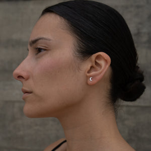 Moon Earrings - Silver